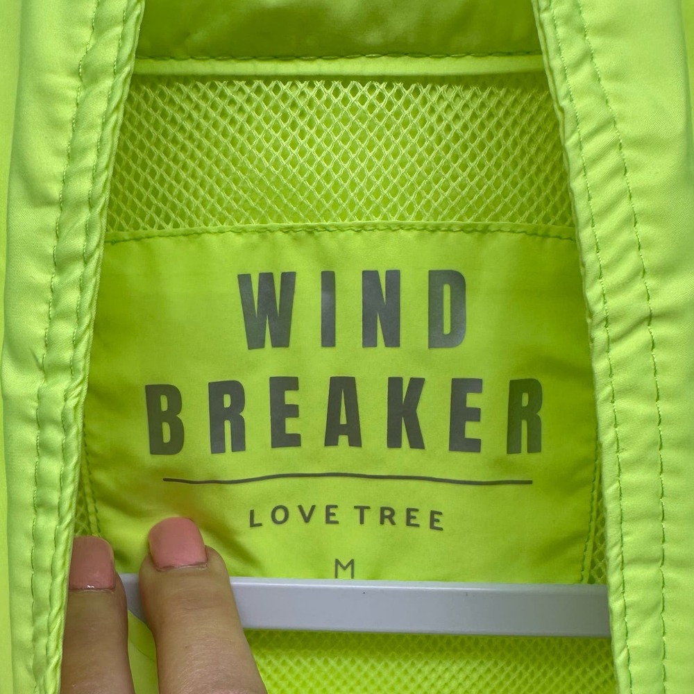 New! Love Tree Women’s Sz M Green Long Sleeve Cropped Zip Up Windbreaker, V567 - Picture 14 of 16
